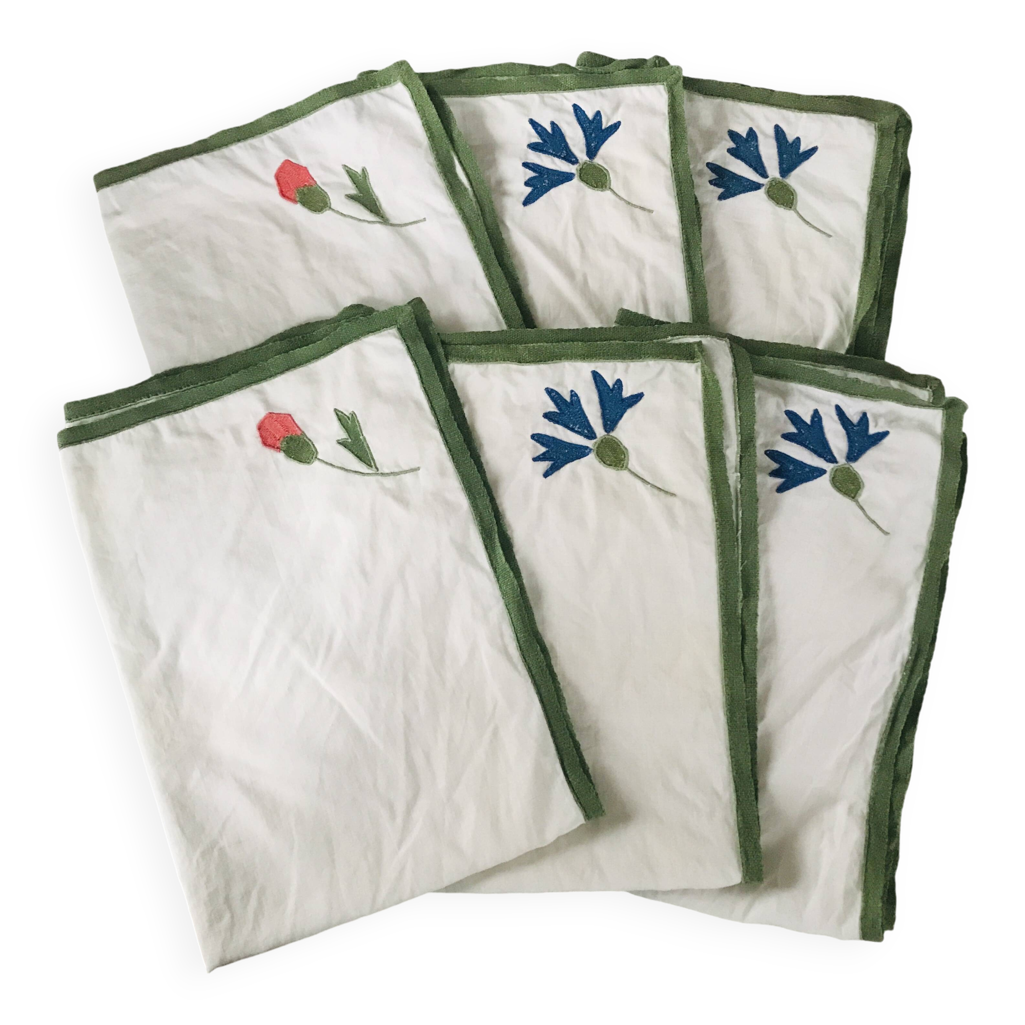 Antique embroidered napkins