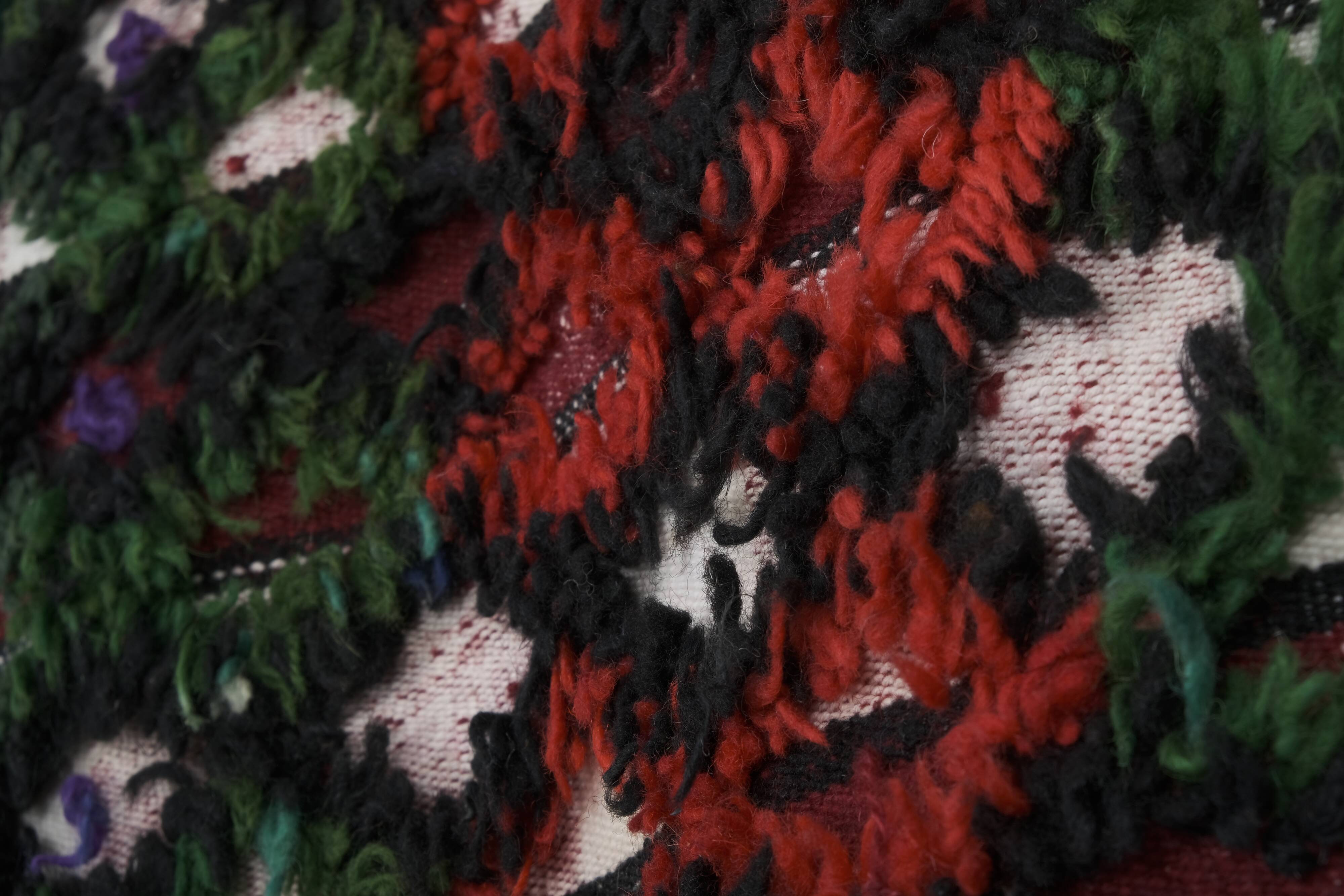 Vintage Anatolian Oushak Kars Handwoven Distressed Ushak Area Rug 5'3'' x 7'1''