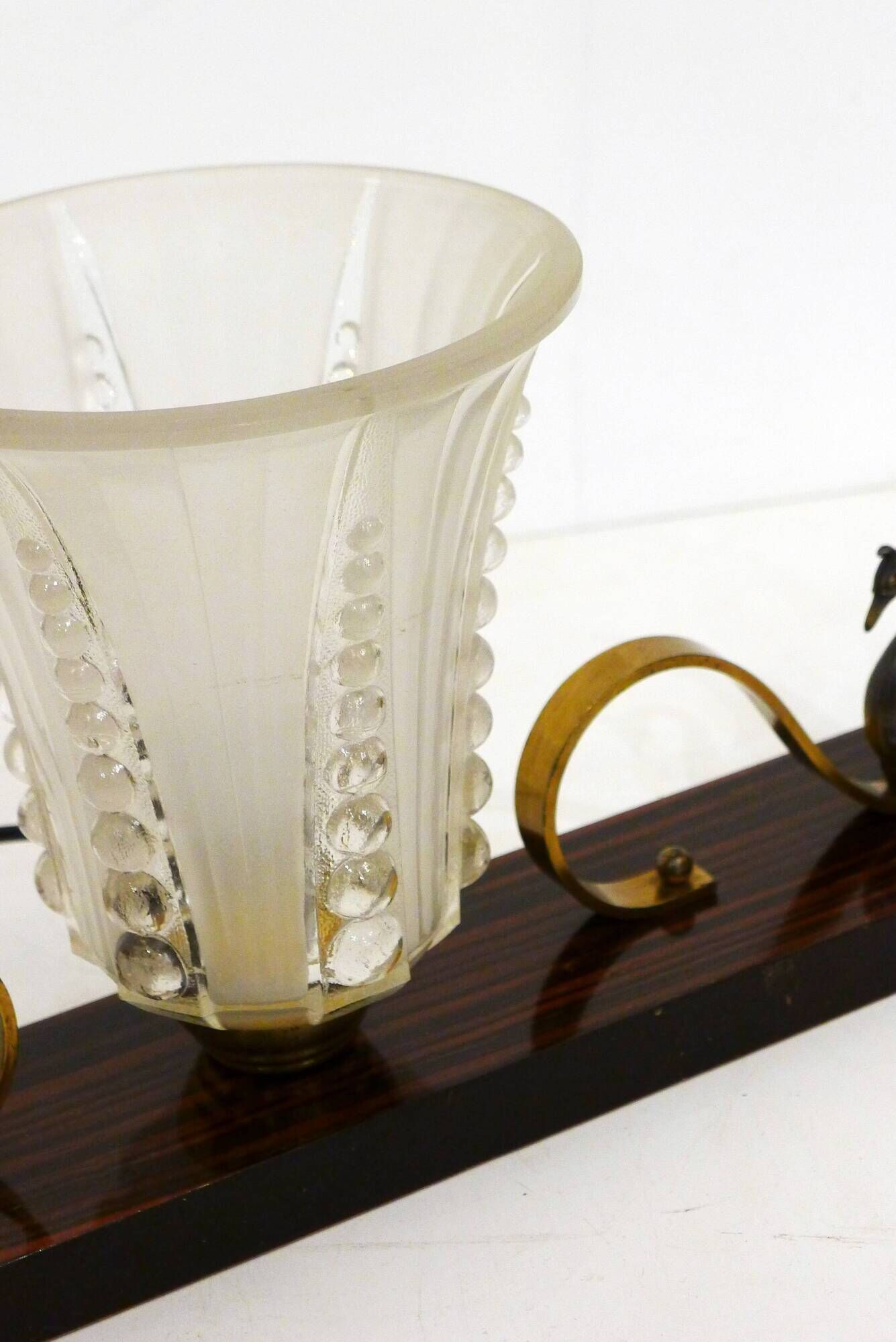 Lampe art déco cygnes à poser