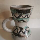 Vallauris earthenware pitcher 1950 signed