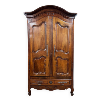 Large Louis XV walnut wardrobe, 19th century