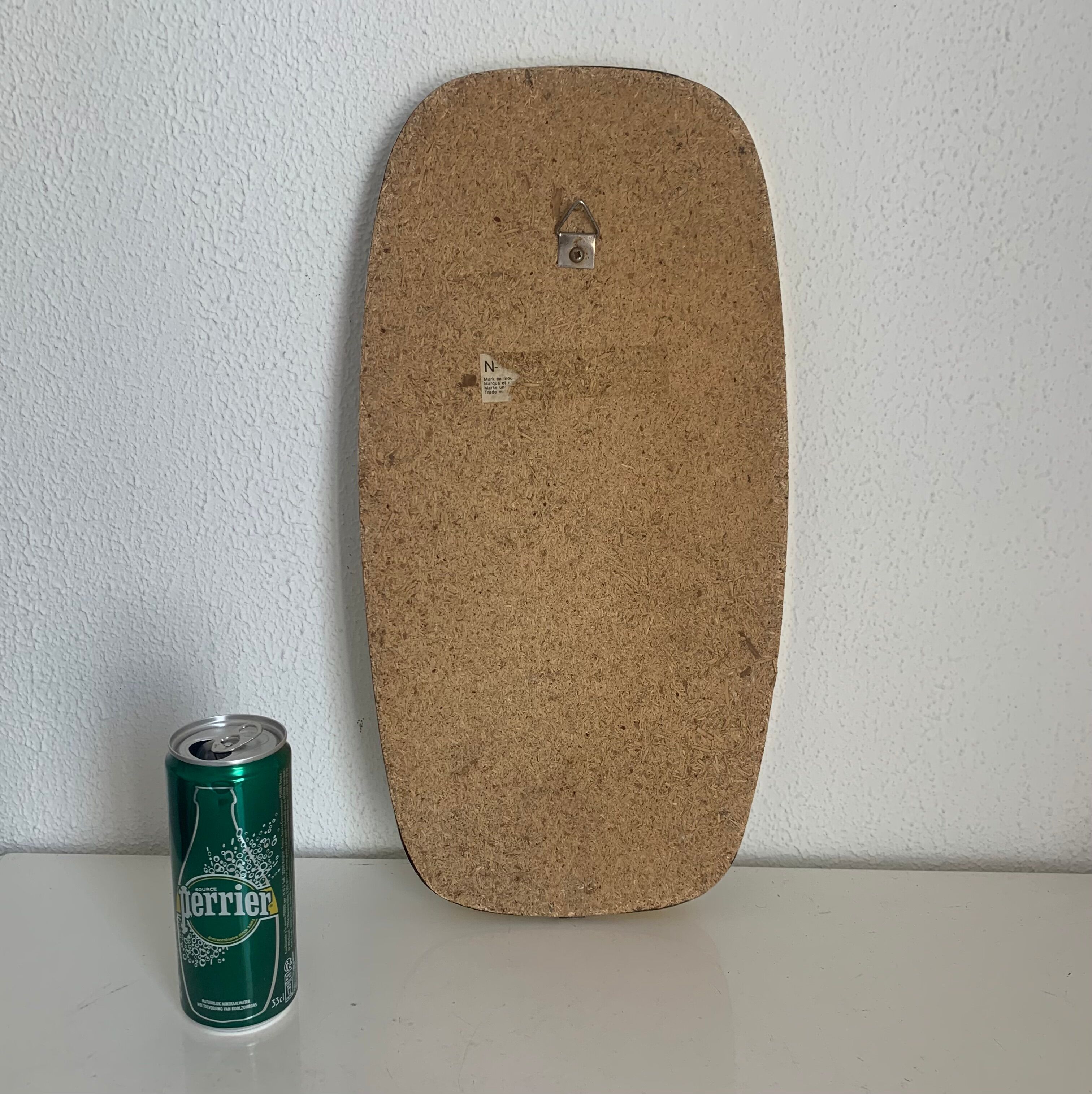 Vintage mirror 1960 asymmetrical mirror - 46 x 24 cm