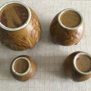 Lot de quatre pots à épices Denbac numérotés