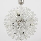 Blown glass lustre Dandelion Sputnik nickel-plated by Emil Stejnar, Rupert Nikoll