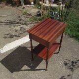 Solid mahogany board bedside table