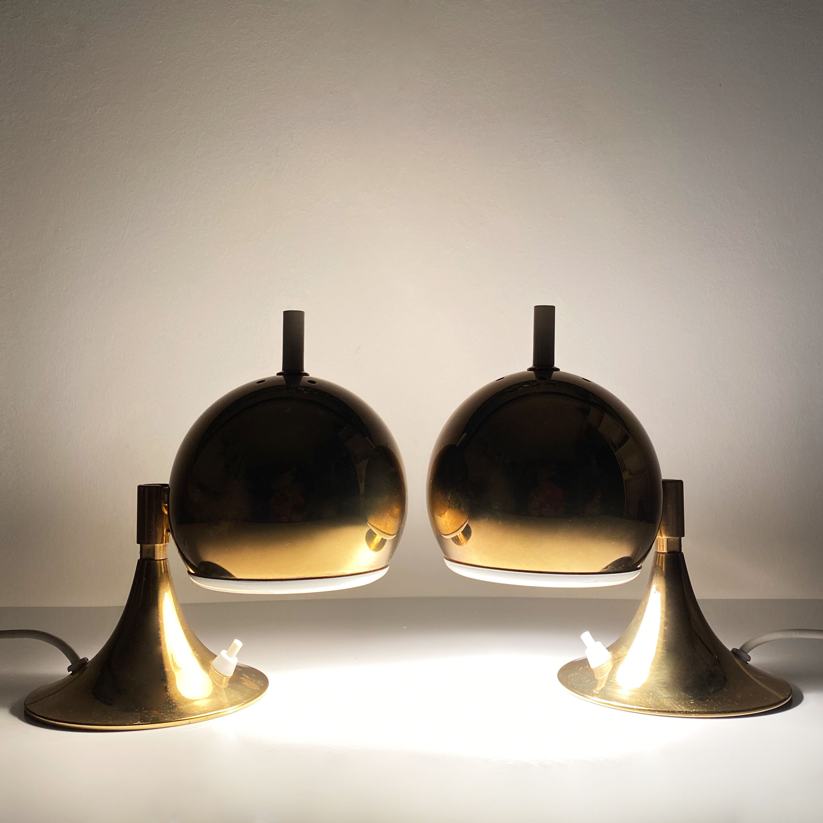 Otto Meinzzer's Space Age "Eyeball" lamps. Germany 70s