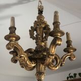 Lustre bois doré XIXème
