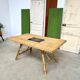 Dining table Audoux Minet bamboo rattan ceramic signed La Roue Vallauris