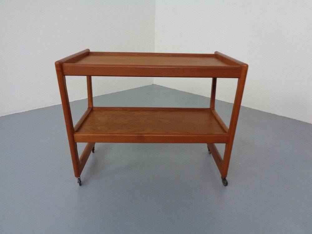 Teak Bar Cart by Holger Georg Jensen for Kubus, Denmark, 1960s