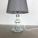 Pied de lampe de table en verre clair moderne danois par HOLMEGAARD, Danemark années 1970