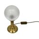 Sölken Leuchten brass table lamp, Germany, 1970s – frosted sphere
