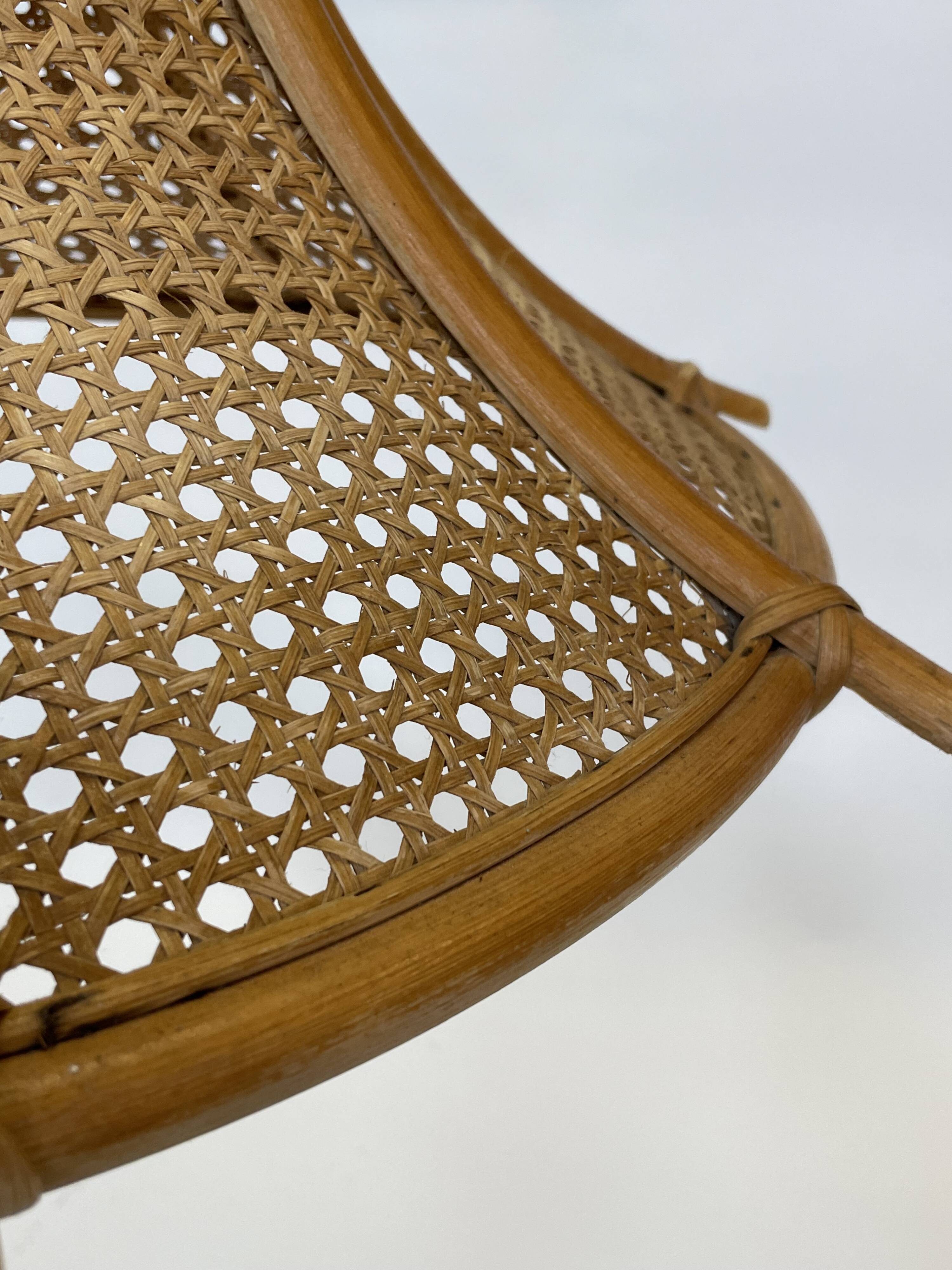 Vintage lampshade hanging lamp rattan and webbing 70s boho design minimalist