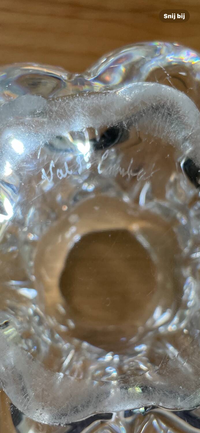 Val Saint Lambert: crystal vase stamped around 1960