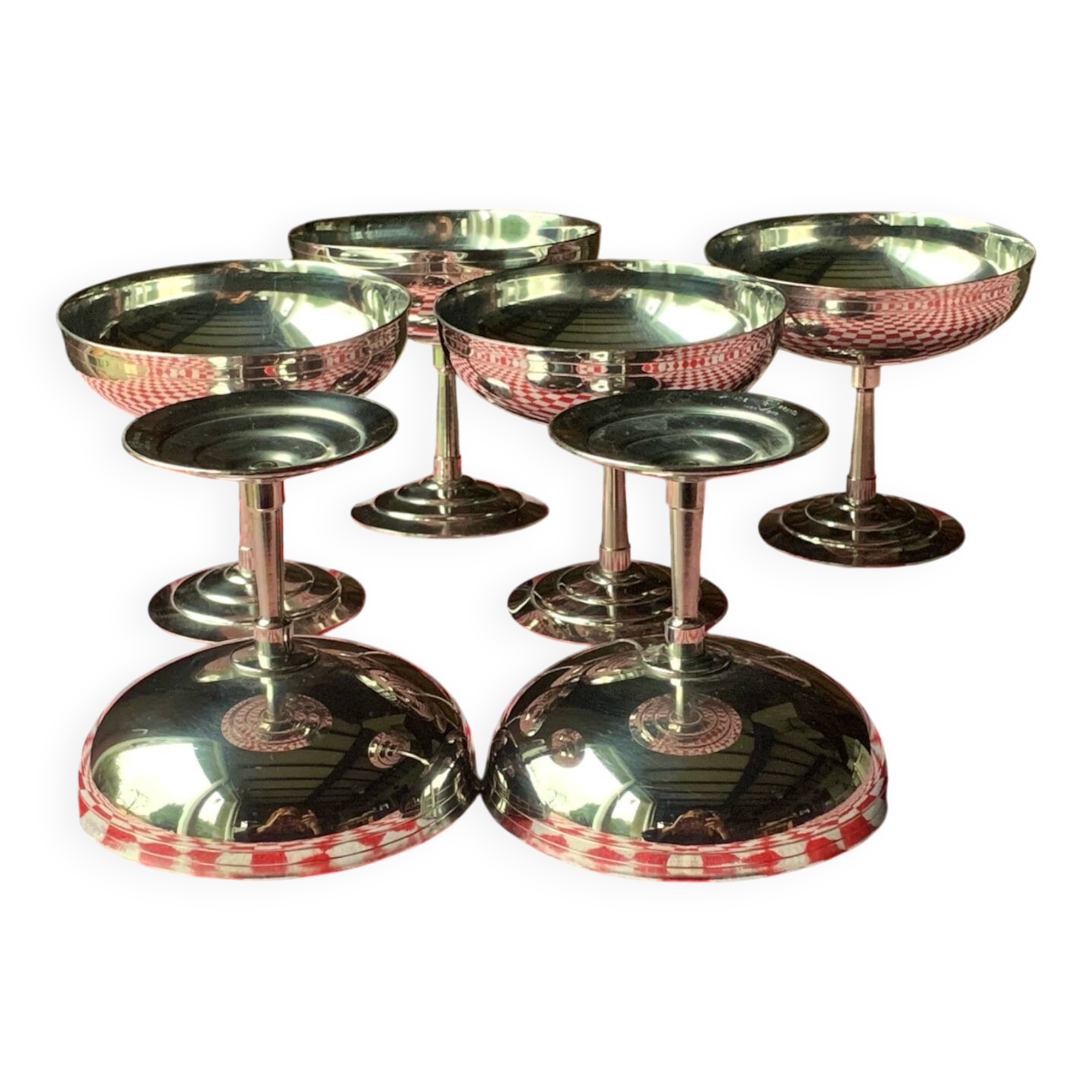 6 coupes à glace inox Letang Rémy