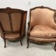 Paire de bergères de style Louis XV en bois narurel XX siècle