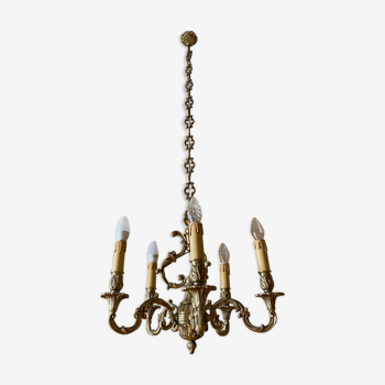 Golden bronze chandelier 5 lights