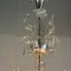 Venetian chandelier in colorless murano glass, 6 arms of light circa 1950