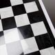 Large vintage chess set from the 70s, white and black marble, Italian craftsmanship