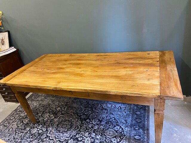 Old wooden table with drawer