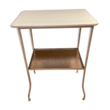 Metal and glass side table