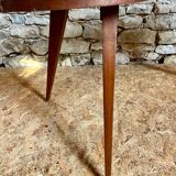 Kidney-shaped coffee table in mahogany, 1950s design