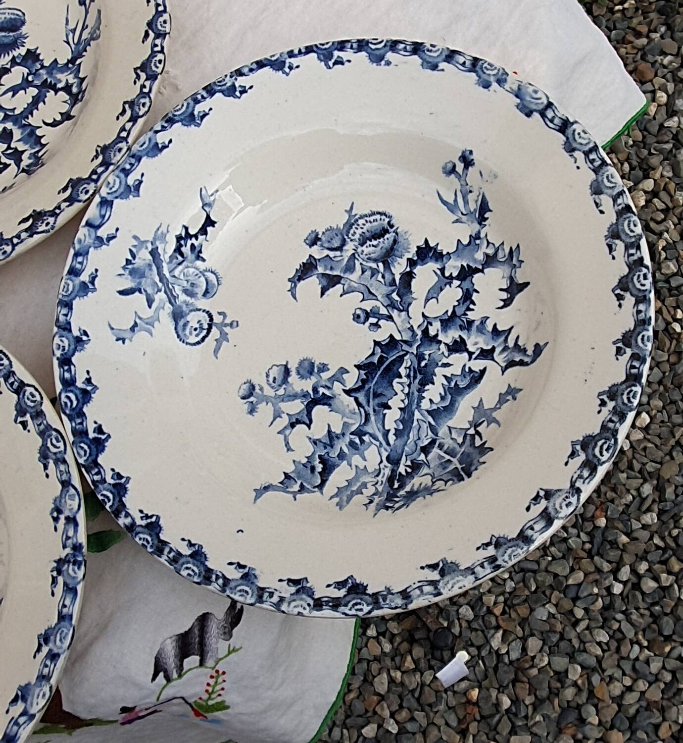 6 deep plates from Gien Chardon series