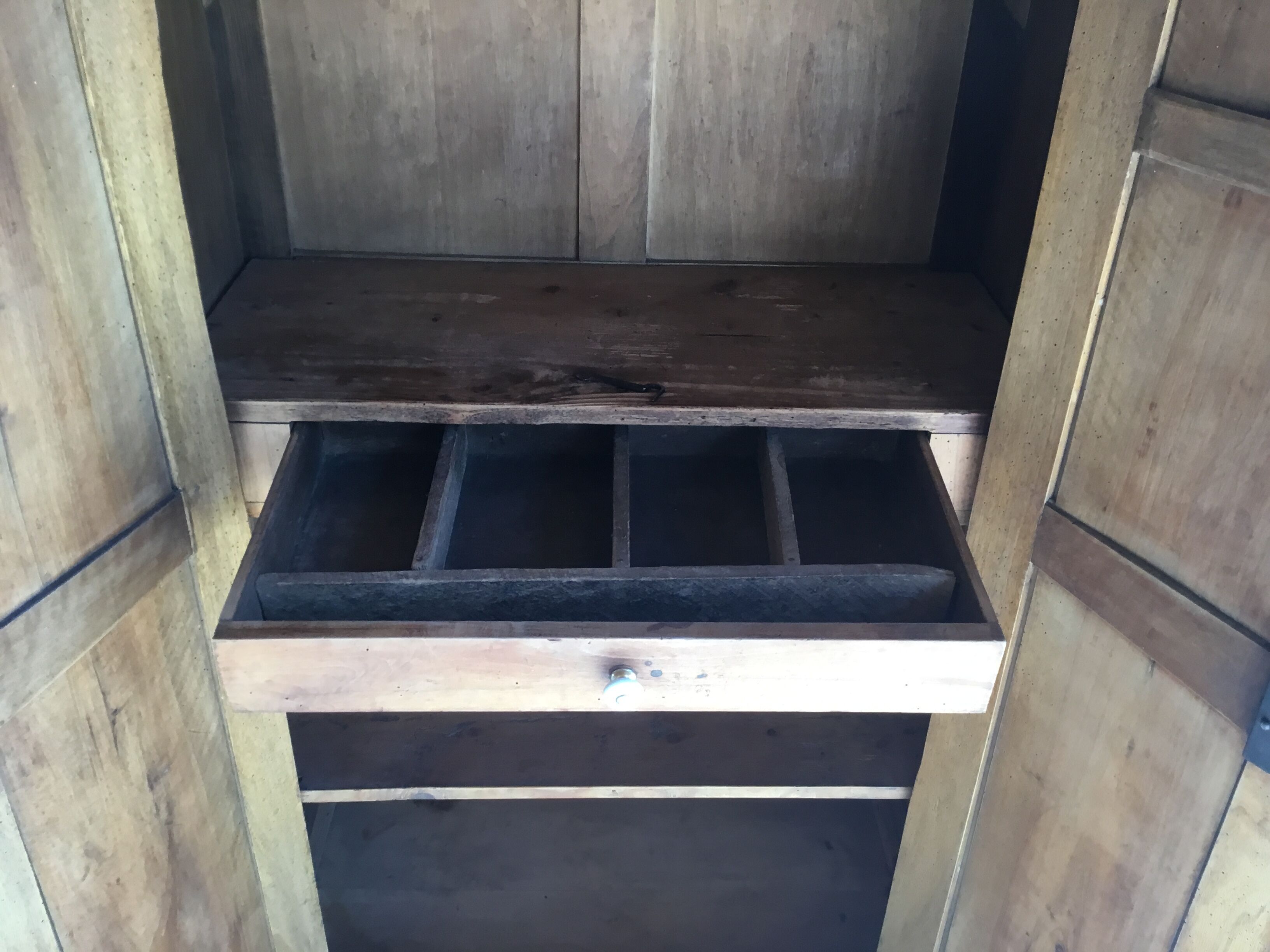 Empire cabinet with bronze ornamented columns