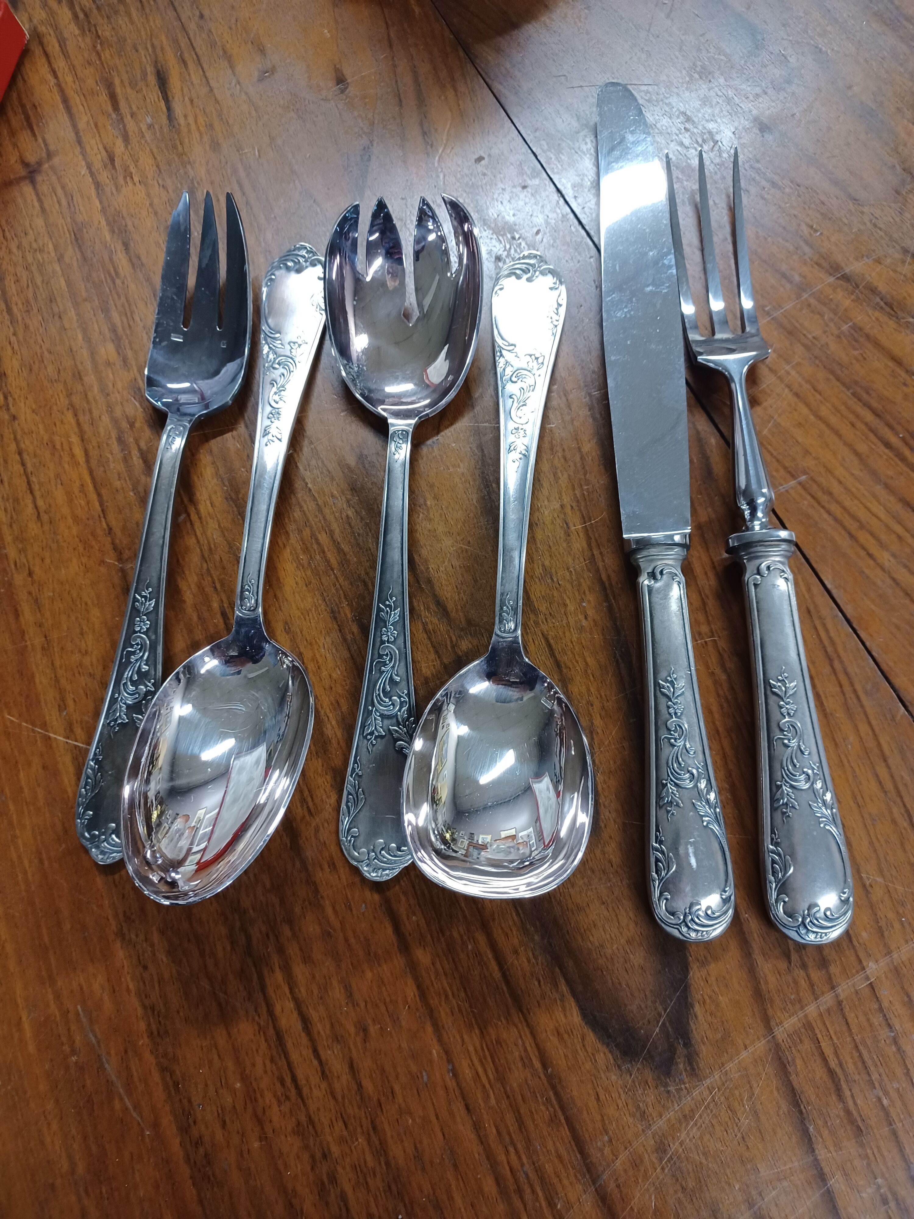 Cutlery box to serve Frionnet François in silver metal