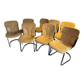 8 chaises designer italien cidue