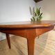 Round dining table model 62 in teak, 1958