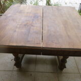 Table bois carrée avec 3 rallonges