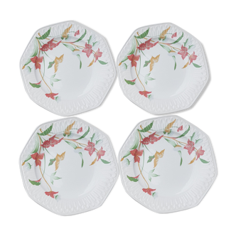 Set of 4 porcelain plates of Pontesa 70s