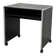 Vintage black computer desk on wheels with an aluminium edge.