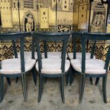 6 directoire style chairs signed maurice hirch