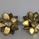 Paire appliques feuilles brutalistes