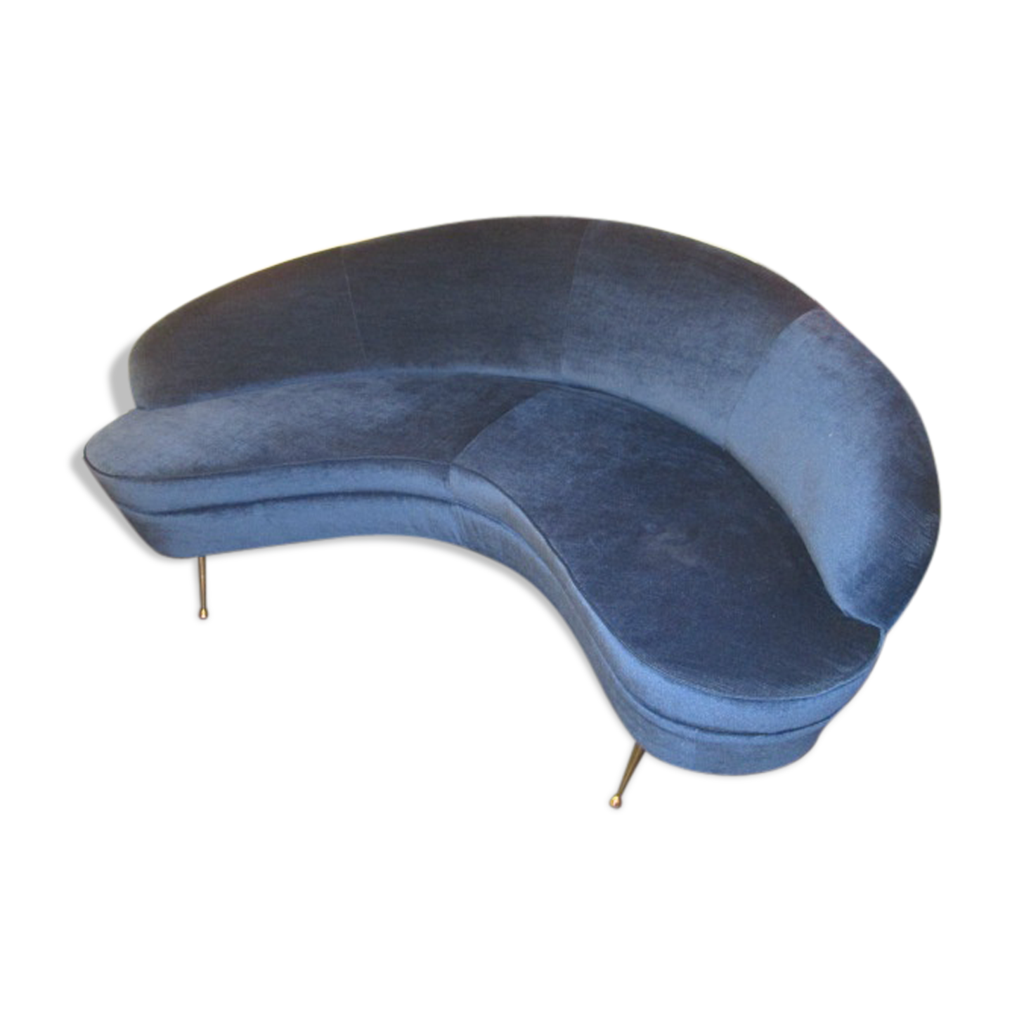 70's velvet sofa by paolo buffa