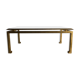 Related table bass dalle of verre and metal gold period 1960 design xx