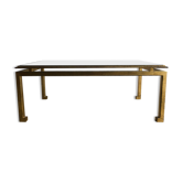 Related table bass dalle of verre and metal gold period 1960 design xx