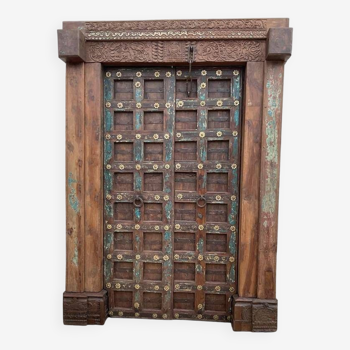 Old Indian Door in Old Teak