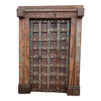 Old Indian Door in Old Teak