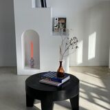 Coffee table en bois massif monoxyle noir