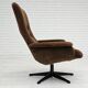 Années 1970, chaise pivotante scandinave vintage, velours, état d'origine.