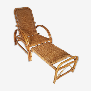 Wicker long chair