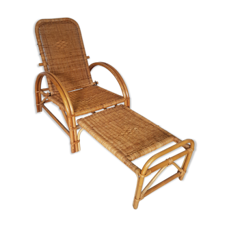Wicker long chair