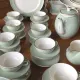 Villeroy & Boch table service in celadon green and ivory - 102 pieces