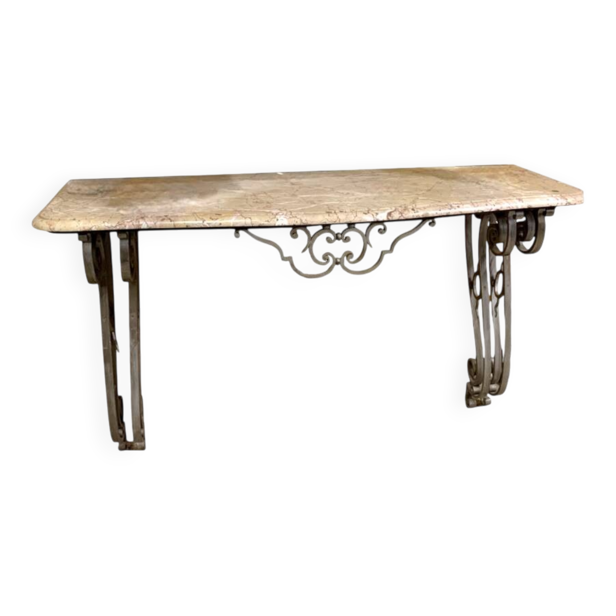 Large wrought iron console