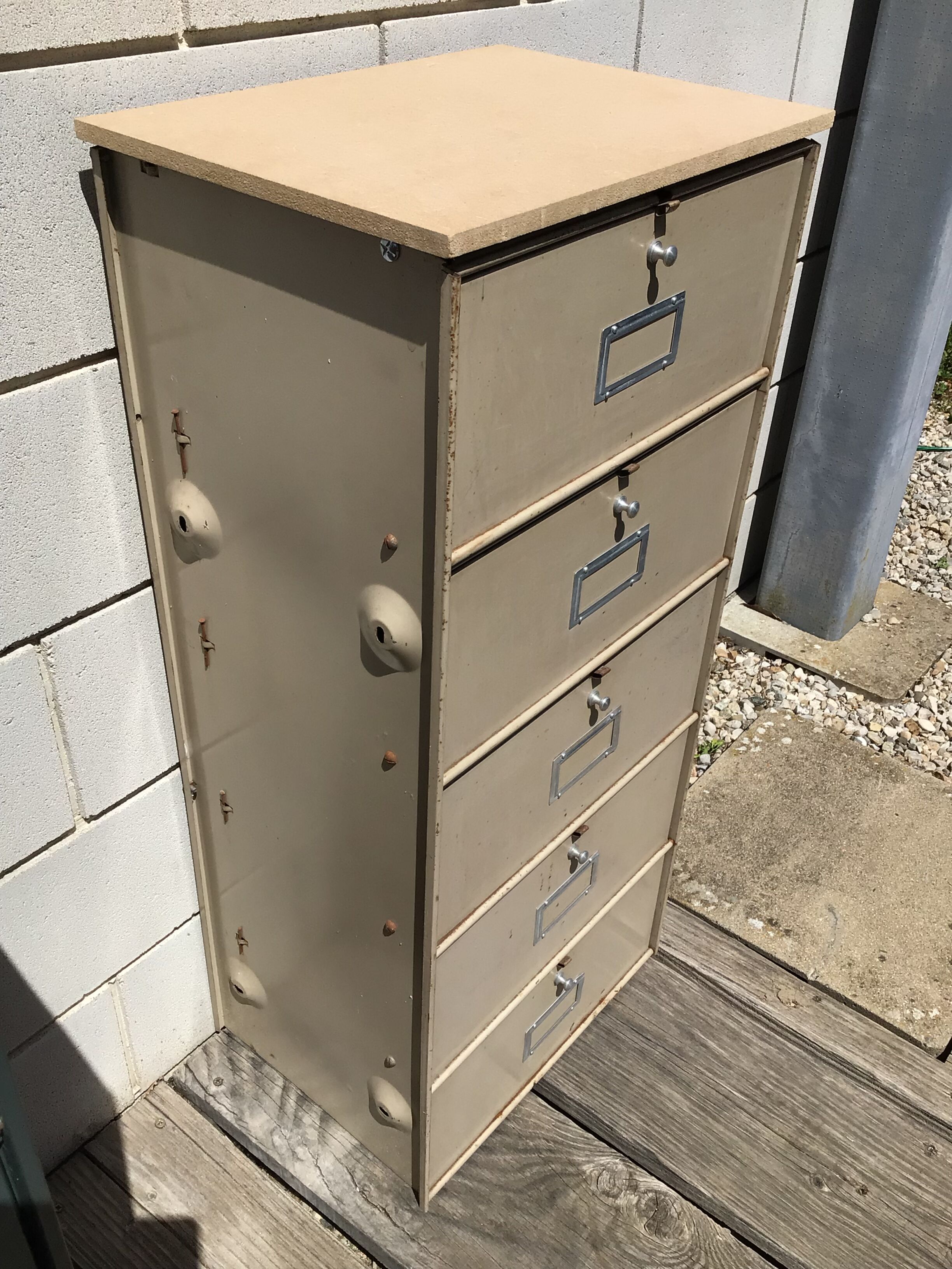 Valve cabinet Ronéo beige 5casiers