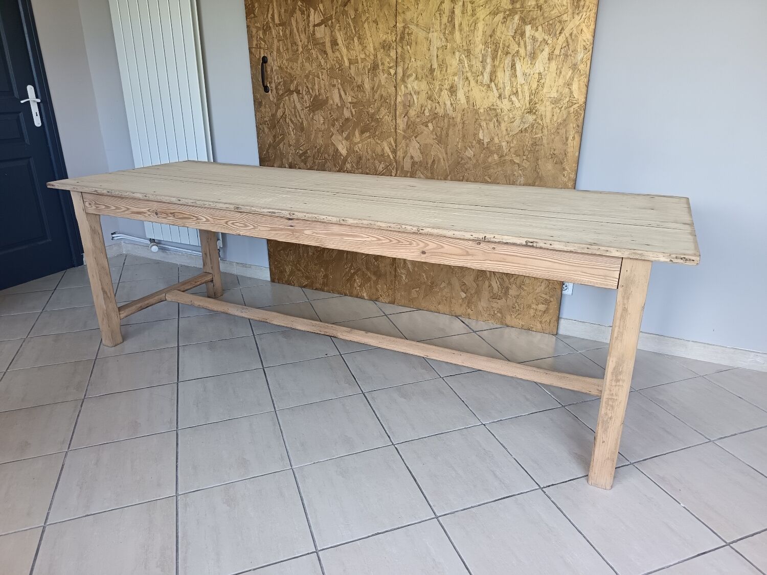 Renovated solid wood farmhouse table