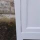 Parisian sideboard 2 doors 2 drawers buckwheat gray solid oak