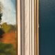 Original Swedish Oil on Panel – “Landscape with Farm” by Louis Zelig – Signed – Vintage & Framed – 78 × 39 cm (30.7" × 15.4")